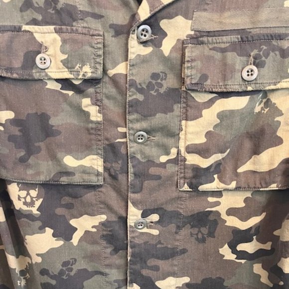 The Kooples Men's Camouflage Scull pattern Shirt Jacket - Picture 5 of 9